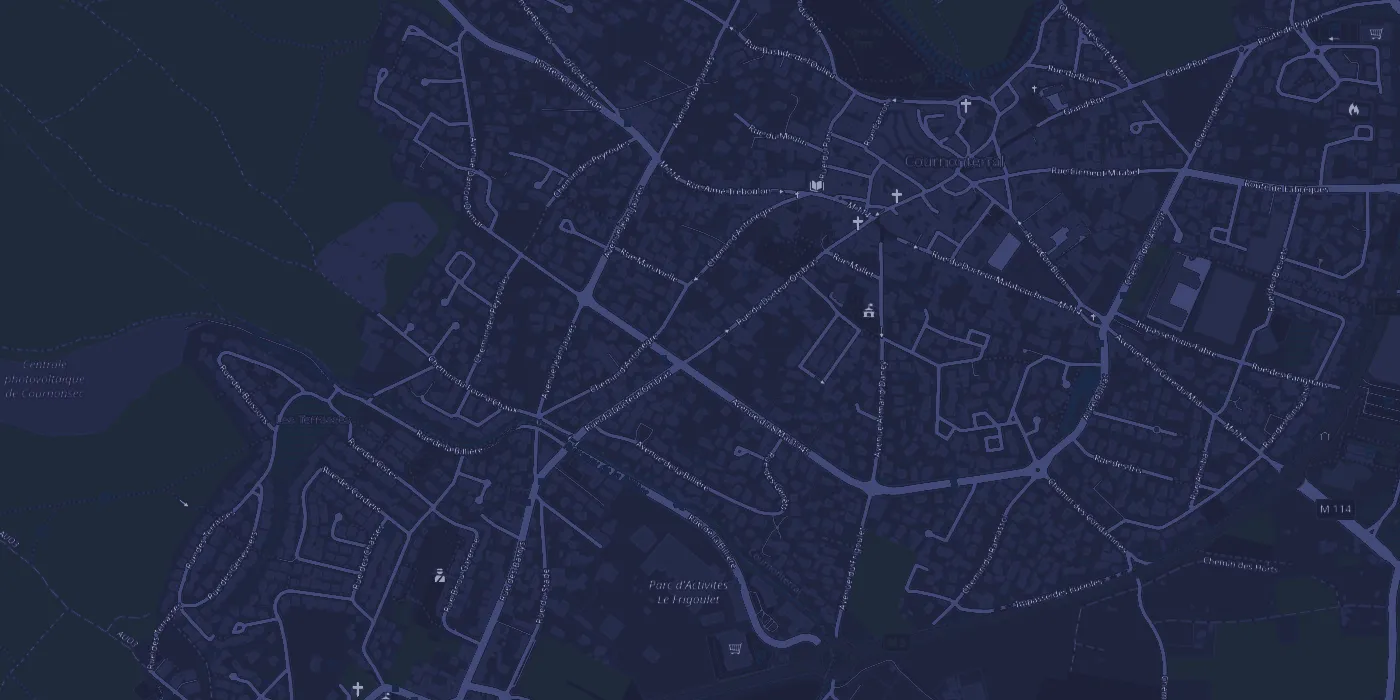 Plan de Cournonterral, avec l’atelier Ferinox au 32 rue du Docteur Ombras